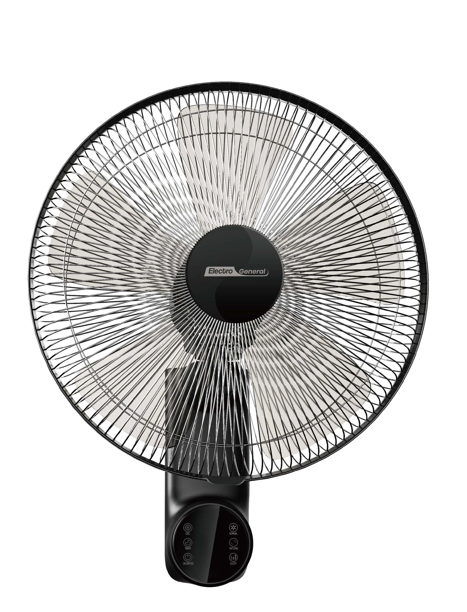 الكترو جنرال مروحة حائط من, قياس 16 بوصة, أسود, مع ريموت كنترول | ELECTRO GENERAL MODEL NO: FWL-BS16R