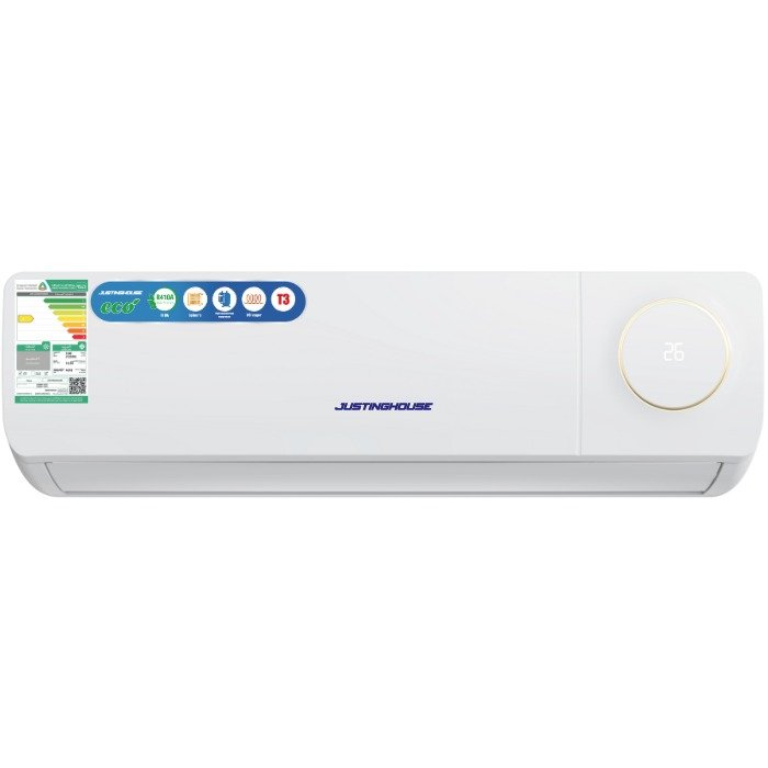 JUSTINGHOUSE مكيف هواء سبليت – 12300 وحدة BTU – تبريد فقط – R410 – موديل JUSSP12C – أبيض