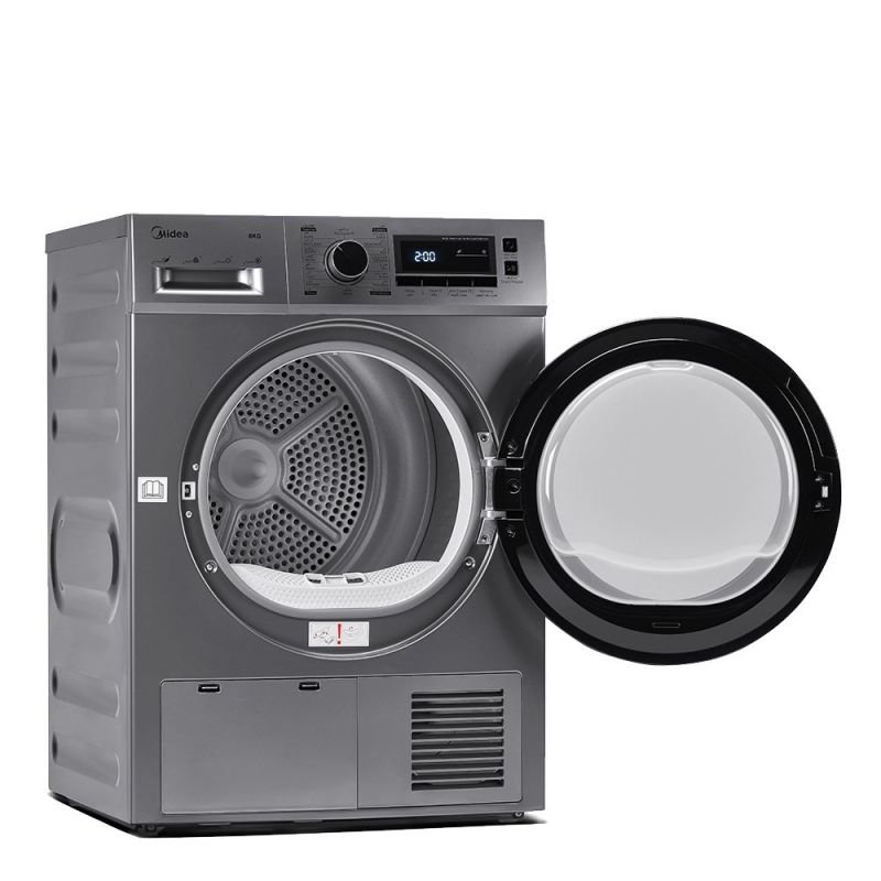 مجفف ملابس حوض أمامي من ميديا, سعة 8 كجم, 16 برنامج ,سرعة دوران 1400 دورة/دقيقة,نظام تجفيف بالتكثيف, برمجة إلكترونية | MIDEA MODEL NO:MDG80CS - Image 3