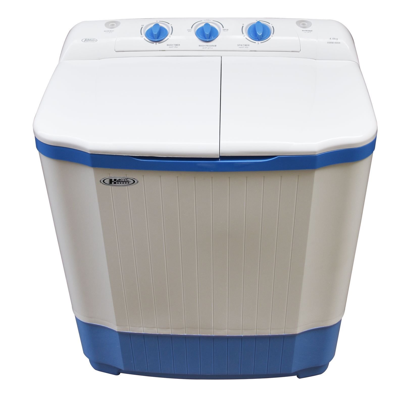 هاكتك غسالة حوضين بسعة 4 كجم, لون أبيض | HACTC MODEL NO: HWM 9004-4