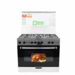 فرن جرين الكتريك قائم بذاته، مزود بـ 5 شعلات، مصنوع من الستانلس ستيل عالي الجودة، يتميز بوظيفة المروحة لتوزيع الحرارة بشكل متساوٍ داخل الفرن، بمقاس 90 سم × 60 سم، مع نظام أمان كامل لضمان السلامة أثناء الاستخدام. صنع في مصر.