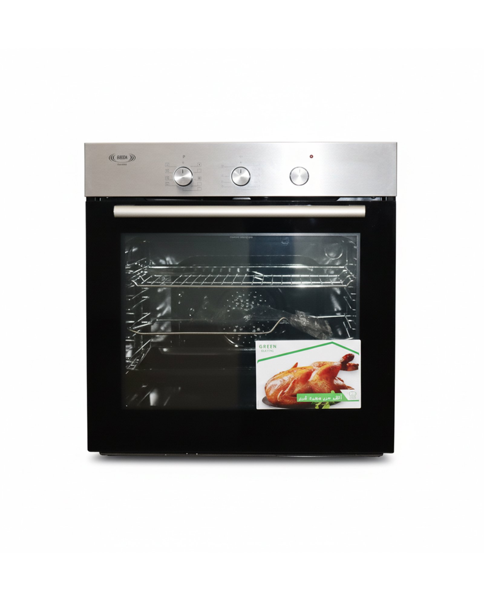فرن كهربائي مدمج من جرين الكتريك ، مقاس 60 سم، مصنوع من الستانلس ستيل، بنظام أمان كامل، صنع في تركيا.