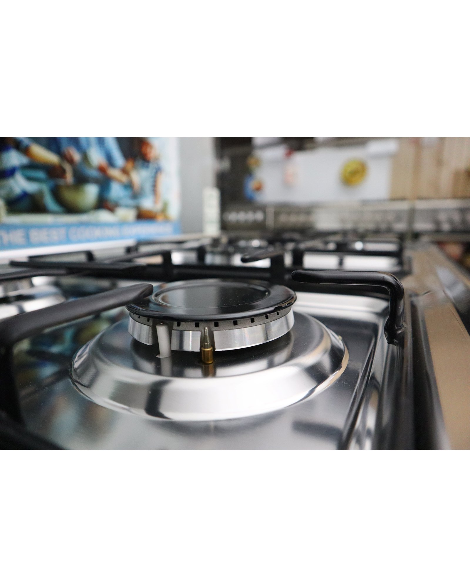 فرن غاز رويال جس قائم بذاته، 5 شعلات، ستانلس ستيل، مقاس 90×60 سم، نظام أمان كامل، صناعة مصرية. - الصورة 5