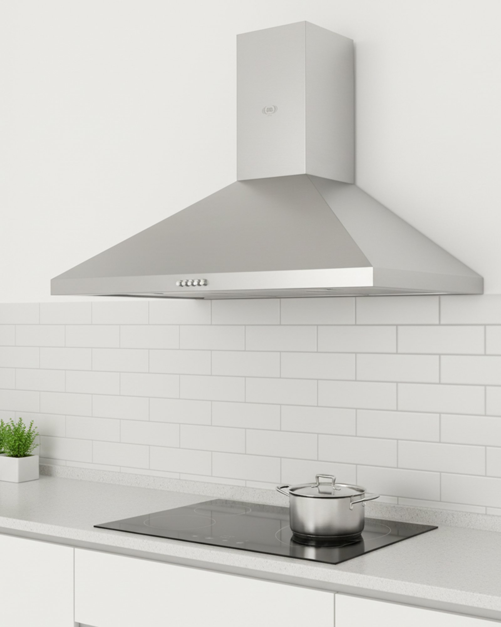 جرين إلكتريك – شفاط مطبخ هرمي، ستانلس ستيل، تصميم عصري وقوي، مناسب للمطابخ الحديثة، كفاءة عالية في شفط الروائح والدخان - الصورة 3